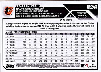 2023 Topps Update - Green Foil #US248 James McCann Back