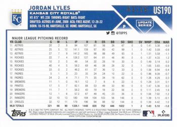 2023 Topps Update - Independence Day #US190 Jordan Lyles Back
