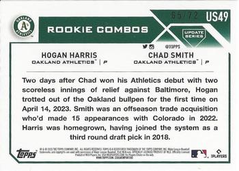 2023 Topps Update - Black #US49 Hogan Harris / Chad Smith Back