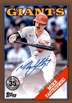 2023 Topps Update - 1988 Topps Baseball 35th Anniversary Autographs Gold #88BA-MY Mike Yastrzemski Front