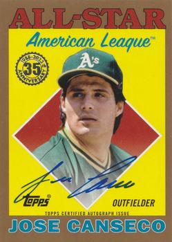 2023 Topps Update - 1988 Topps Baseball 35th Anniversary All-Stars Autographs Gold #88ASA-JCA Jose Canseco Front