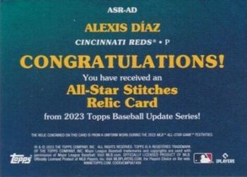 2023 Topps Update - All-Star Stitches #ASR-AD Alexis Díaz Back