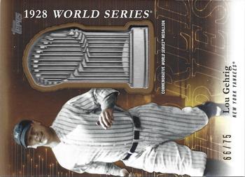 2023 Topps Update - Commemorative World Series Trophy Medallion Gold #PTM-LG Lou Gehrig Front
