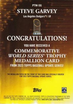 2023 Topps Update - Commemorative World Series Trophy Medallion Gold #PTM-SG Steve Garvey Back