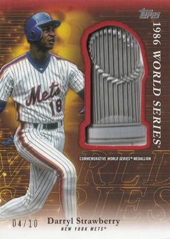 2023 Topps Update - Commemorative World Series Trophy Medallion Red #PTM-DS Darryl Strawberry Front