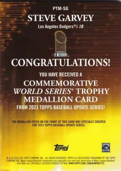 2023 Topps Update - Commemorative World Series Trophy Medallion Red #PTM-SG Steve Garvey Back