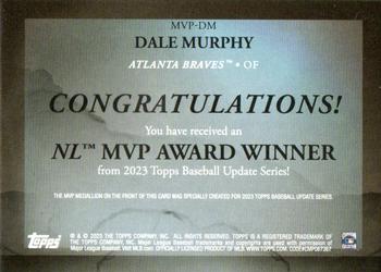 2023 Topps Update - MVP Medallion #MVP-DM Dale Murphy Back