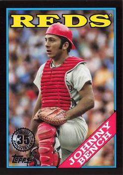 2023 Topps Update - 1988 Topps Baseball 35th Anniversary Black #88US-20 Johnny Bench Front