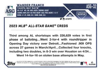 2023 Topps Update - 2023 All-Star Game #ASG-32 Wander Franco Back