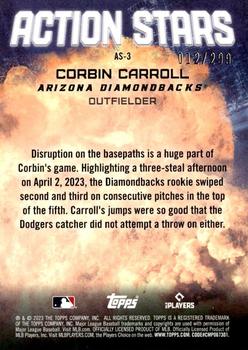 2023 Topps Update - Action Stars Black #AS-3 Corbin Carroll Back