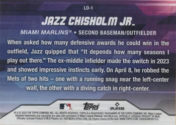 2023 Topps Update - Laid Out #LO-1 Jazz Chisholm Jr. Back