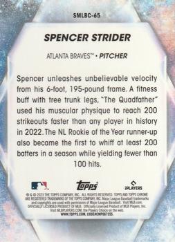 2023 Topps Update - Stars of MLB Chrome #SMLBC-65 Spencer Strider Back