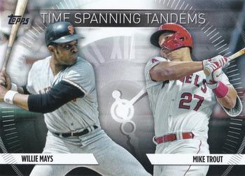 2023 Topps Update - Time Spanning Tandems #TS-3 Mike Trout / Willie Mays Front