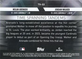 2023 Topps Update - Time Spanning Tandems #TS-22 Nolan Arenado / Jordan Walker Back