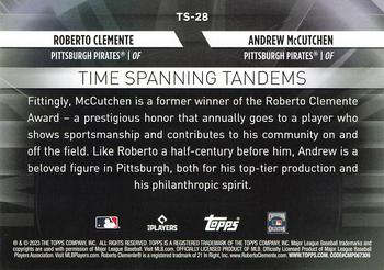 2023 Topps Update - Time Spanning Tandems #TS-28 Roberto Clemente / Andrew McCutchen Back