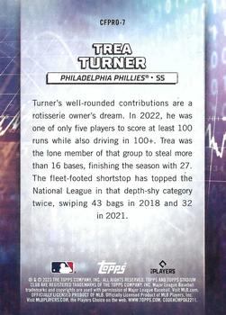 2023 Stadium Club - Chief Fantasy Professionals #CFPRO-7 Trea Turner Back