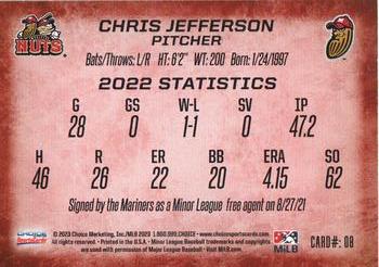 2023 Choice Modesto Nuts #8 Chris Jefferson Back