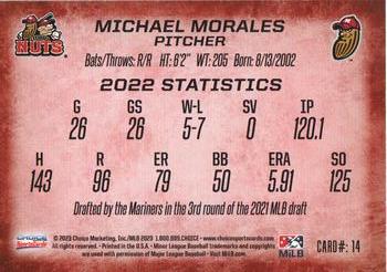 2023 Choice Modesto Nuts #14 Michael Morales Back