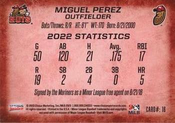 2023 Choice Modesto Nuts #16 Miguel Perez Back