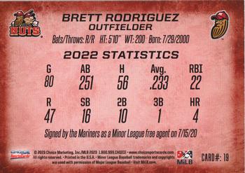 2023 Choice Modesto Nuts #19 Brett Rodriguez Back