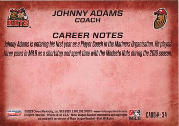 2023 Choice Modesto Nuts #34 Johnny Adams Back