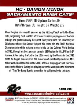 2023 Choice Sacramento River Cats #38 Damon Minor Back