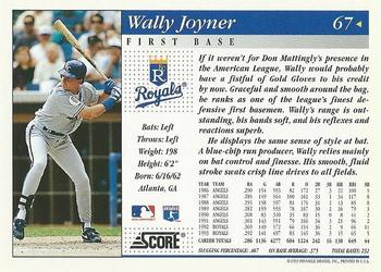 1994 Score #67 Wally Joyner Back