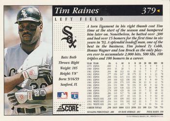 1994 Score #379 Tim Raines Back