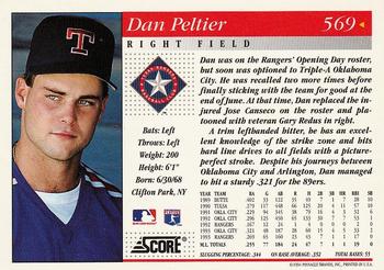 1994 Score #569 Dan Peltier Back