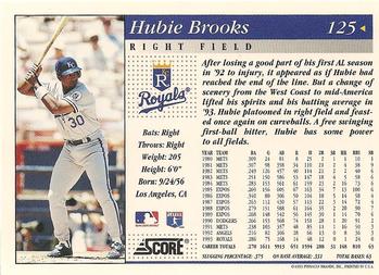 1994 Score #125 Hubie Brooks Back