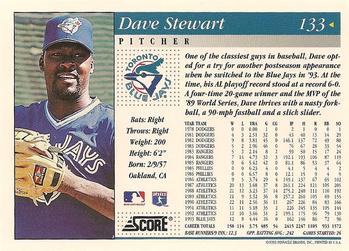 1994 Score #133 Dave Stewart Back