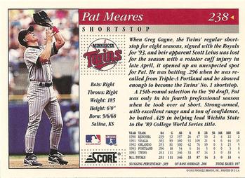 1994 Score #238 Pat Meares Back