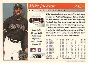1994 Score #243 Mike Jackson Back