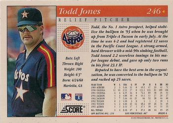 1994 Score #246 Todd Jones Back