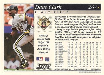 1994 Score #267 Dave Clark Back