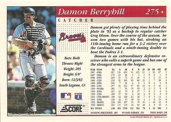 1994 Score #275 Damon Berryhill Back