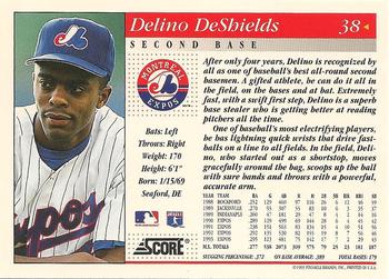 1994 Score #38 Delino DeShields Back