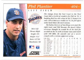 1994 Score #404 Phil Plantier Back