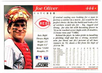 1994 Score #444 Joe Oliver Back