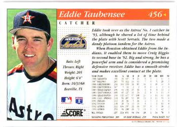 1994 Score #456 Eddie Taubensee Back