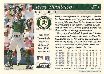 1994 Score #47 Terry Steinbach Back