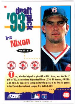 1994 Score #486 Trot Nixon Back