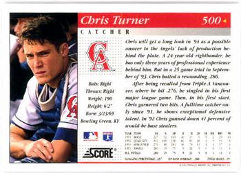 1994 Score #500 Chris Turner Back