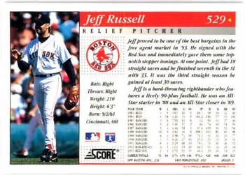 1994 Score #529 Jeff Russell Back
