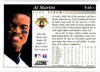 1994 Score #546 Al Martin Back