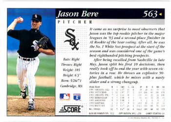 1994 Score #563 Jason Bere Back