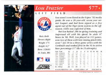 1994 Score #577 Lou Frazier Back