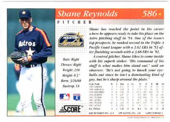 1994 Score #586 Shane Reynolds Back