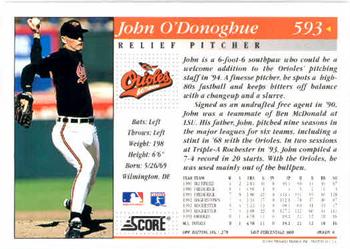 1994 Score #593 John O'Donoghue Back