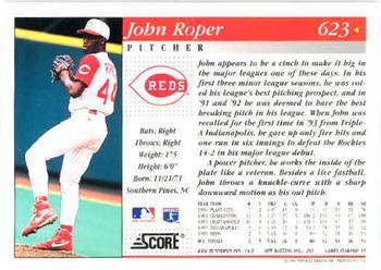 1994 Score #623 John Roper Back